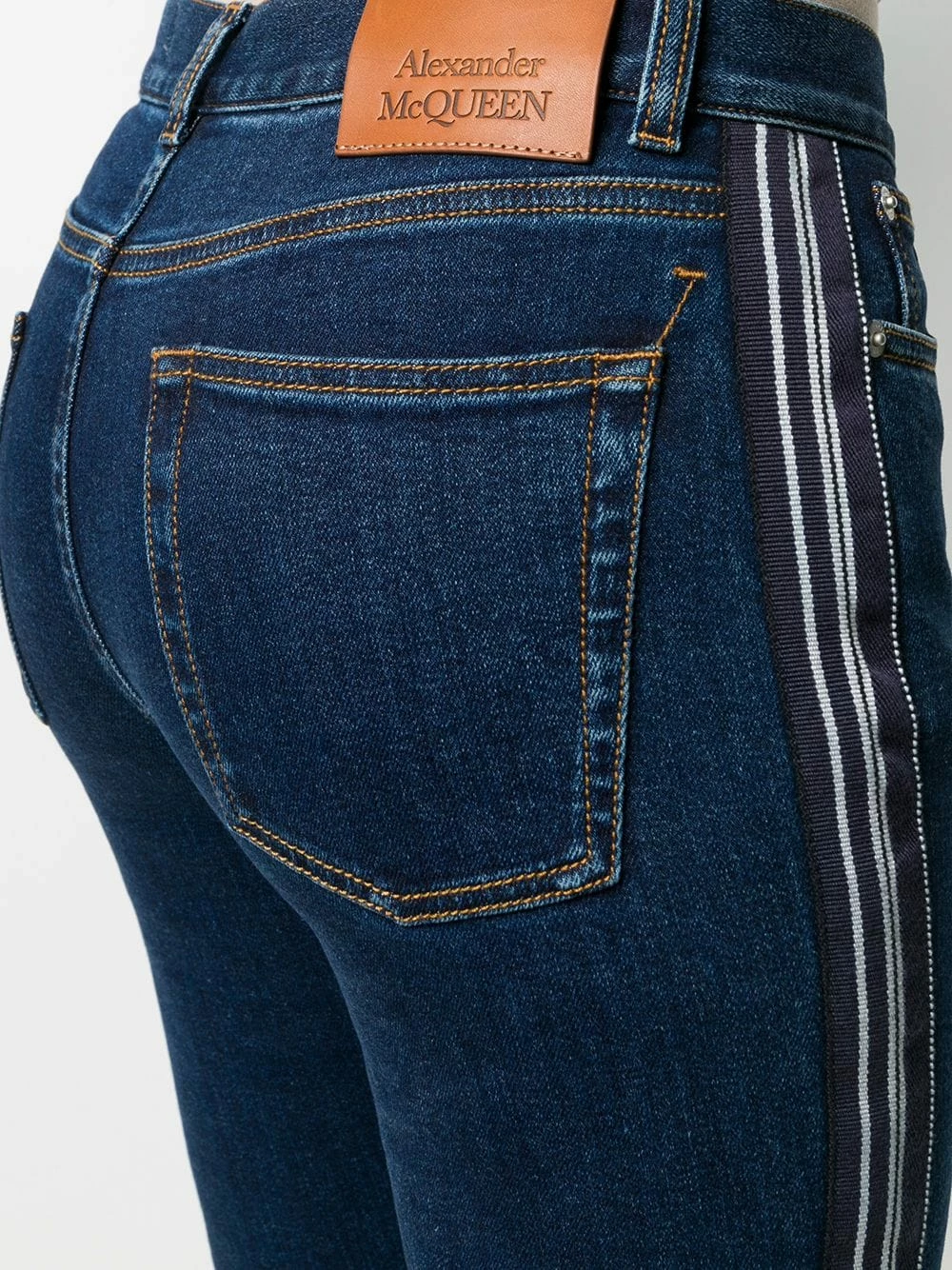 Alexander McQueen Side stripe slim fit jeans 5 Alexander McQueen side-stripe slim-fit jeans