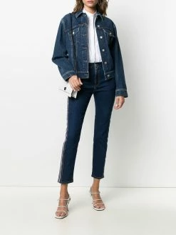 Alexander McQueen side-stripe denim jacket