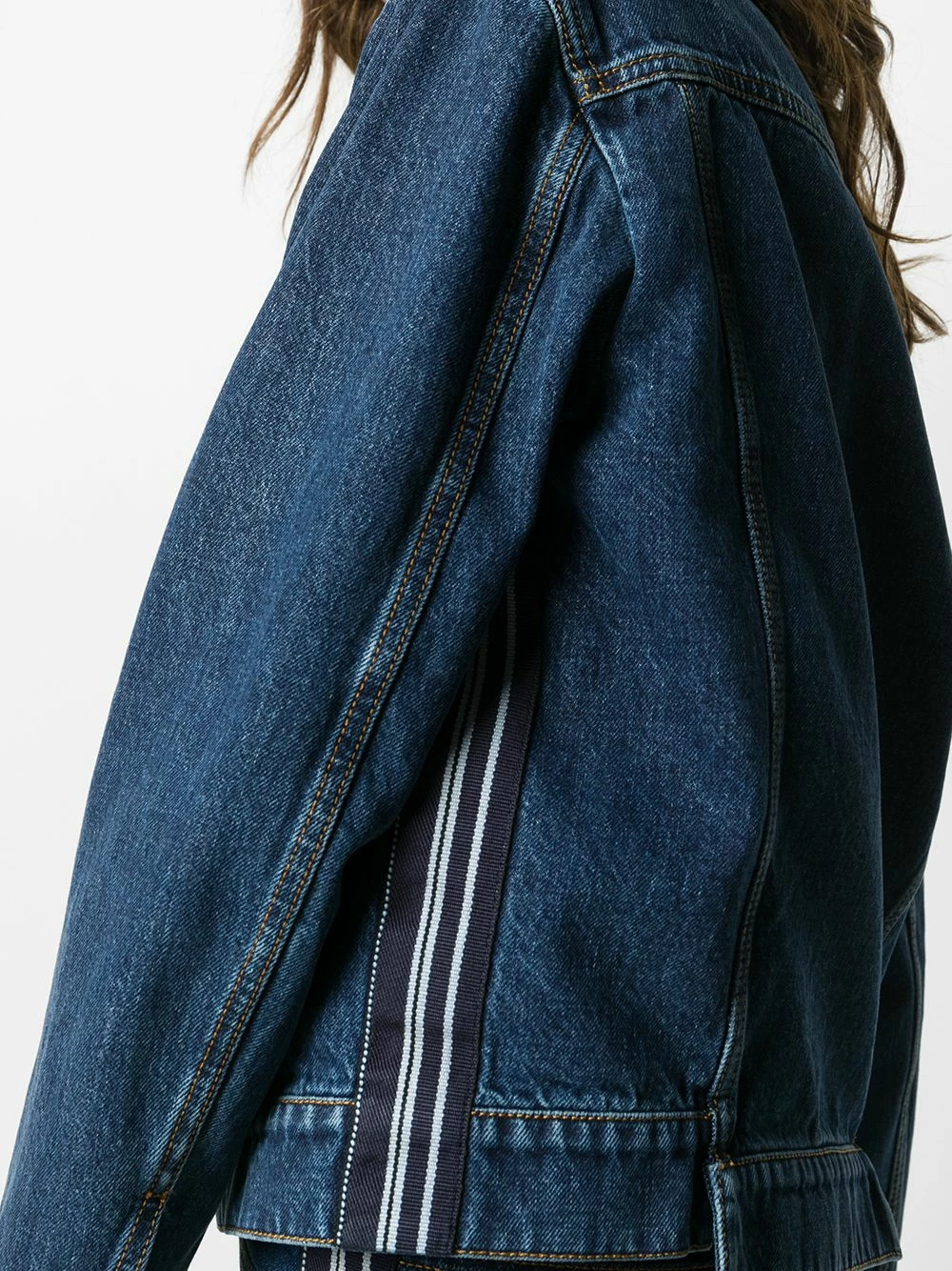 Alexander McQueen Side stripe denim jacket 5 Alexander McQueen side-stripe denim jacket