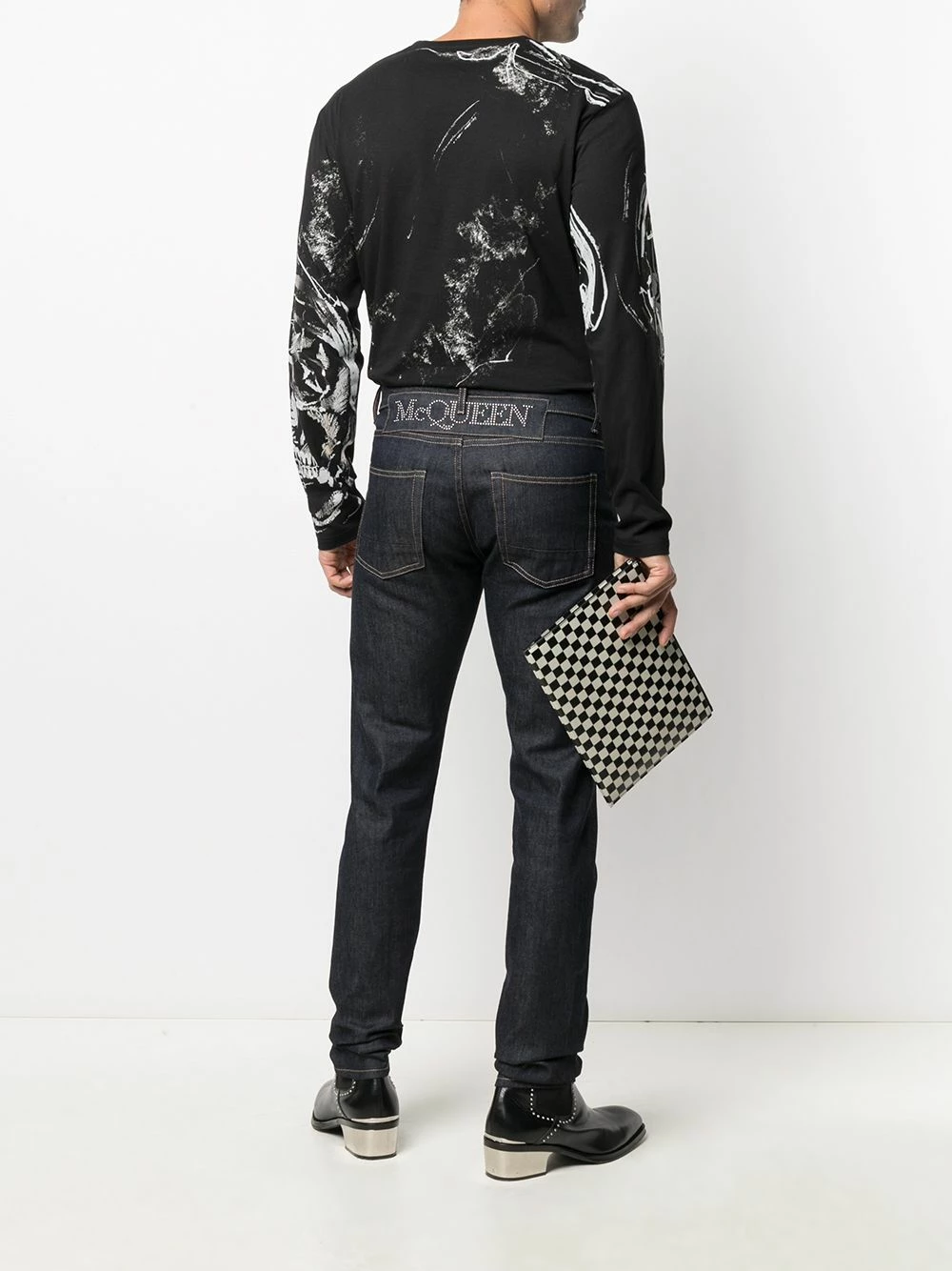 Alexander McQueen Studded logo slim fit jeans 2 Alexander McQueen studded logo slim-fit jeans