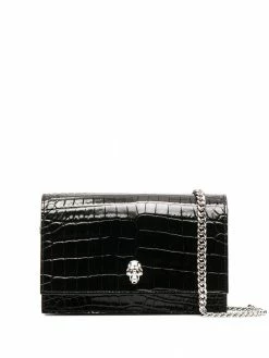 Alexander McQueen skull-embellished clutch bag