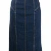 Alexander McQueen panelled mid-length denim skirt