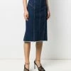 Alexander McQueen panelled mid-length denim skirt