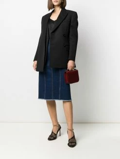 Alexander McQueen panelled mid-length denim skirt
