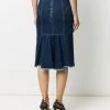 Alexander McQueen panelled mid-length denim skirt