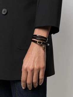 Alexander McQueen skull-charm wrap-around bracelet