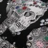 Alexander McQueen skull-print frayed scarf