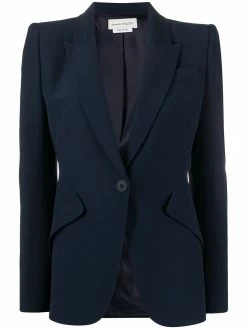 Alexander McQueen structured-shoulder tailored blazer