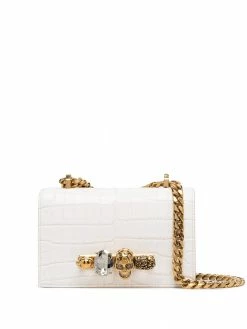 Alexander McQueen embossed knuckleduster shoulder bag