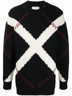 Alexander McQueen oversized argyle jumper