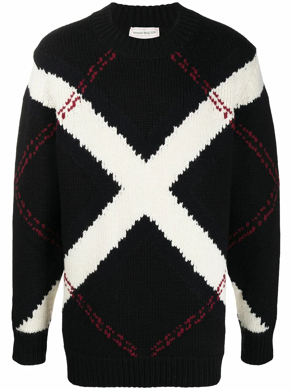 Alexander McQueen Oversized argyle jumper 1 Alexander McQueen oversized argyle jumper