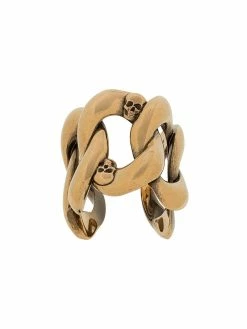 Alexander McQueen skull chain ring