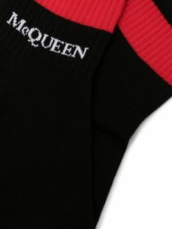 Alexander McQueen stripe-trim logo socks