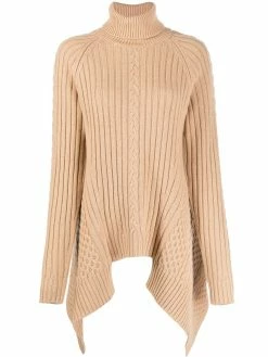 Alexander McQueen asymmetric hem knitted roll neck