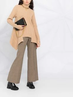 Alexander McQueen asymmetric hem knitted roll neck