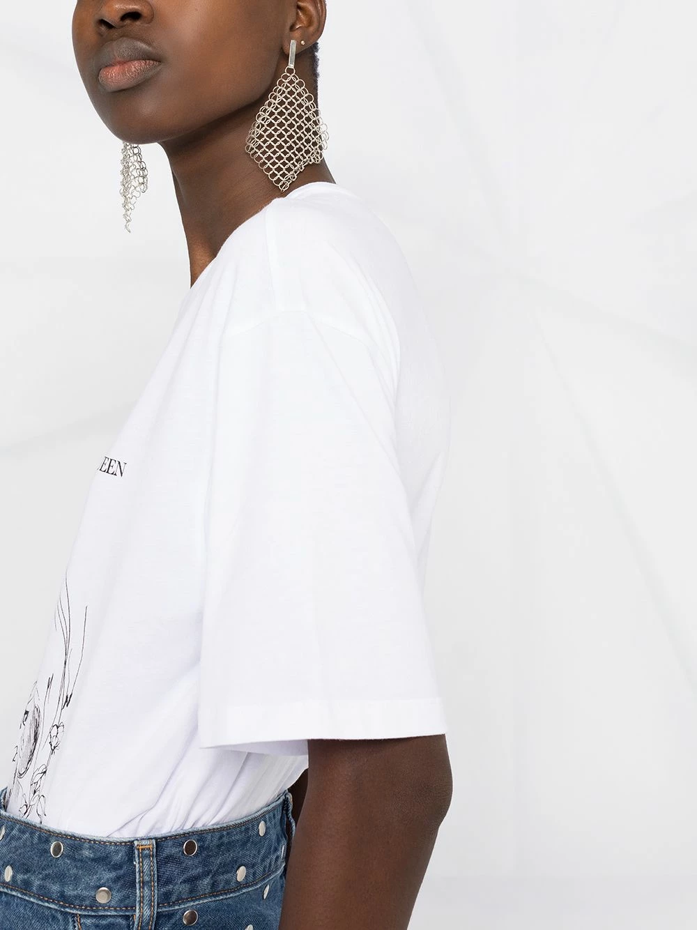 Alexander McQueen Skull motif logo T shirt 3 Alexander McQueen skull motif logo T-shirt