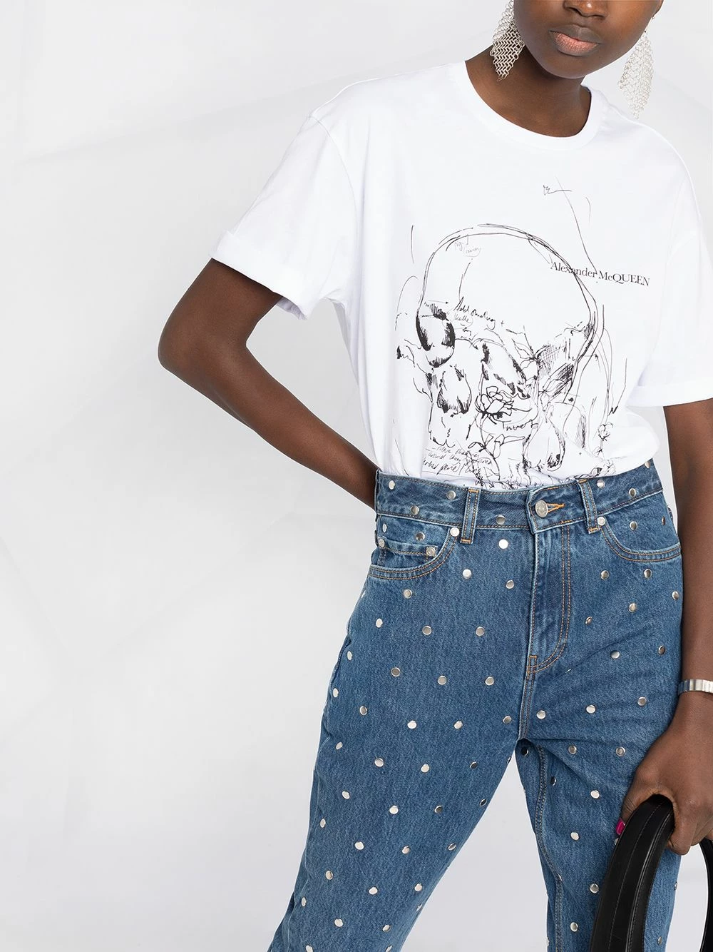 Alexander McQueen Skull motif logo T shirt 5 Alexander McQueen skull motif logo T-shirt