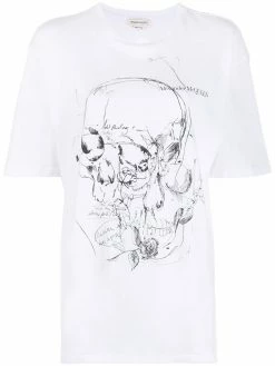 Alexander McQueen skull motif logo T-shirt