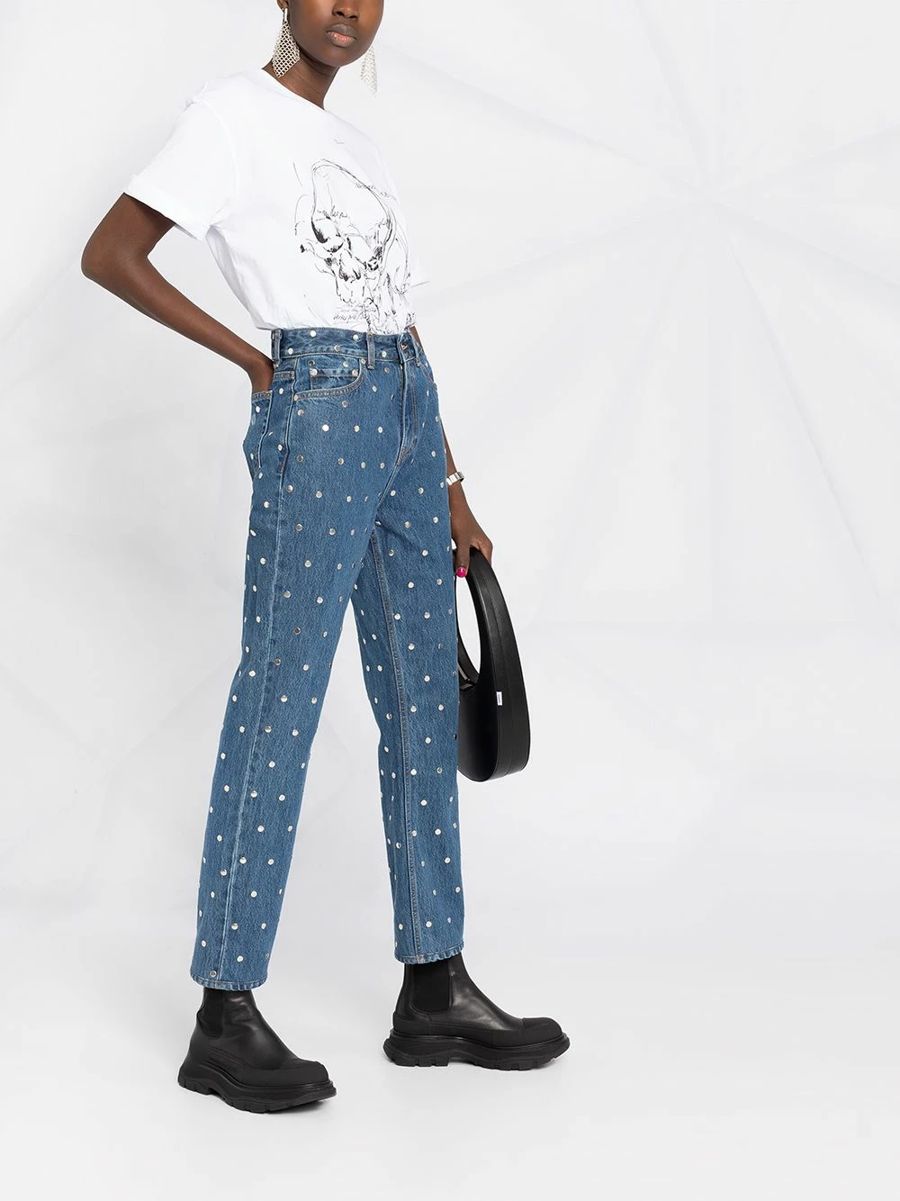 Alexander McQueen Skull motif logo T shirt 6 Alexander McQueen skull motif logo T-shirt