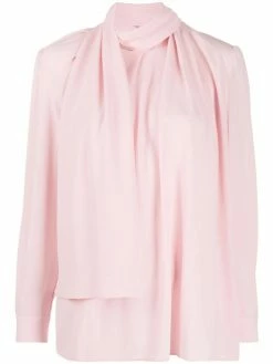 Alexander McQueen scarf-style long-sleeved blouse