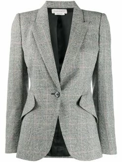 Alexander McQueen prince of wales check blazer