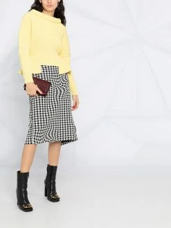 Alexander McQueen cowl neck ribbed jumper