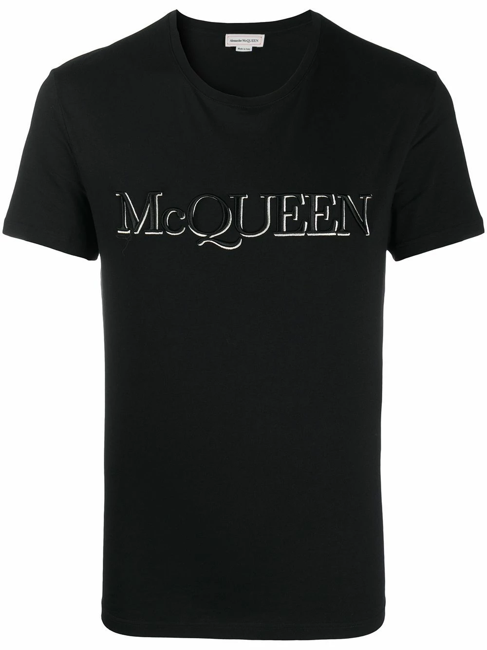 Alexander McQueen Embroidered logo T shirt 1 Alexander McQueen embroidered logo T-shirt