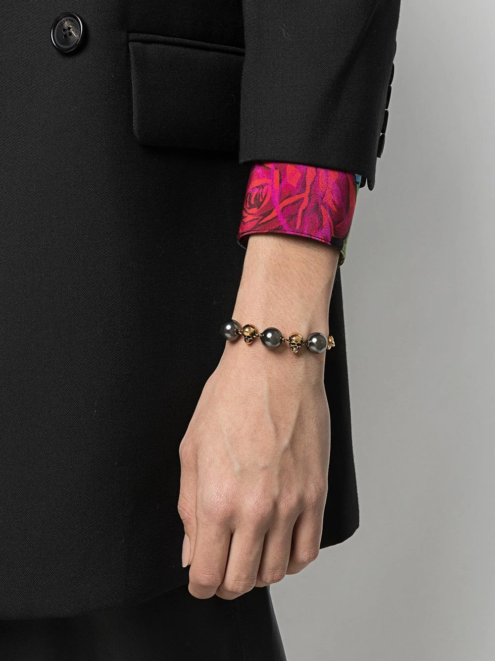 Alexander McQueen Skull bead bracelet 2 Alexander McQueen skull bead bracelet
