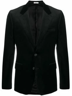 Alexander McQueen velvet single-breasted blazer