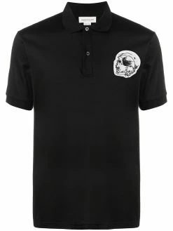 Alexander McQueen skull patch polo shirt