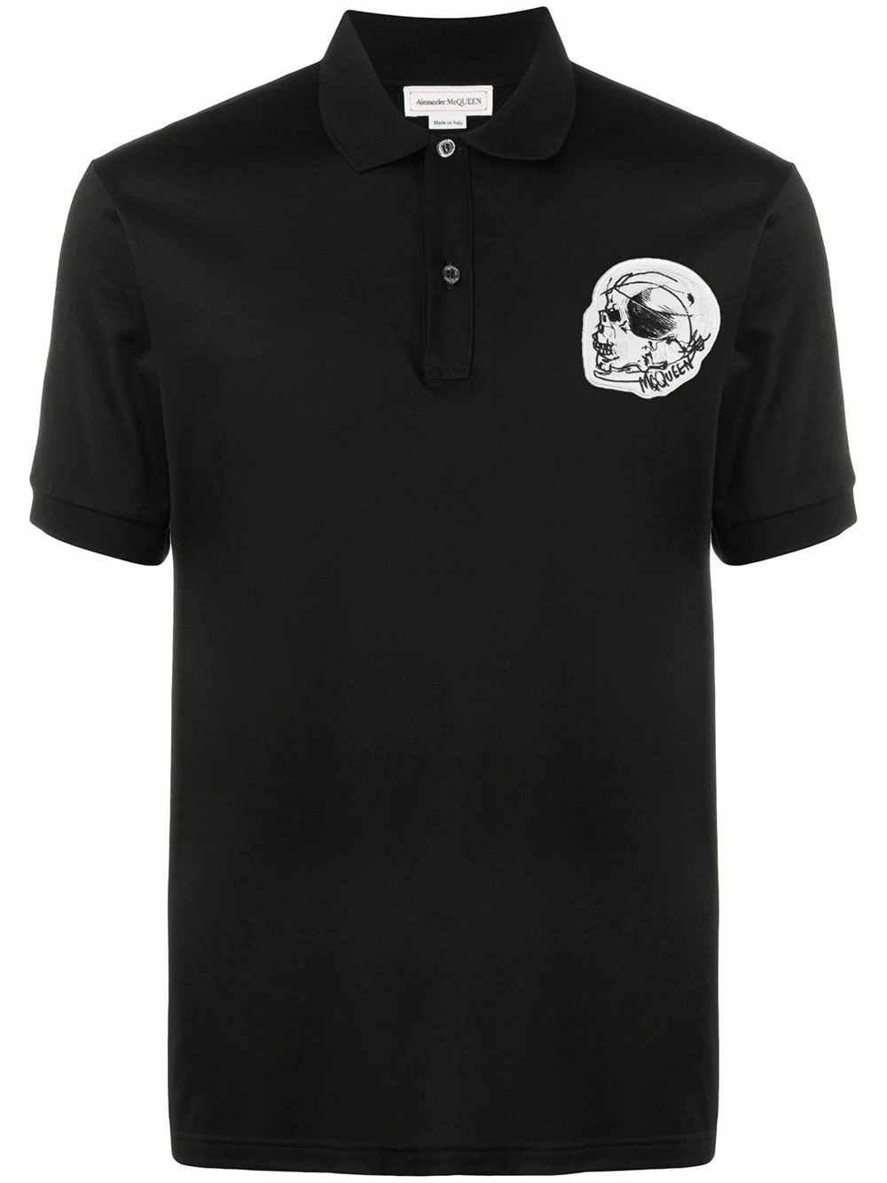 Alexander McQueen Skull patch polo shirt 1 Alexander McQueen skull patch polo shirt