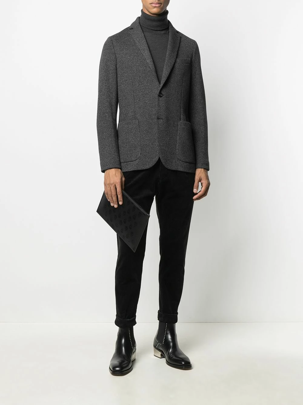 Alexander McQueen Skull print zipped clutch bag 2 Alexander McQueen skull-print zipped clutch bag