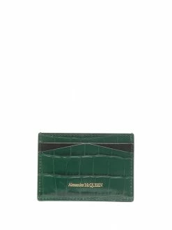 Alexander McQueen crocodile effect card slot