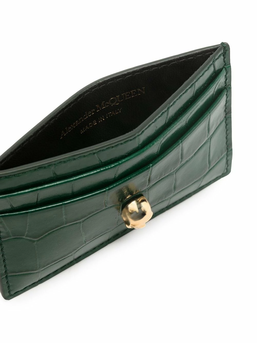 Alexander McQueen Crocodile effect card slot 3 Alexander McQueen crocodile effect card slot