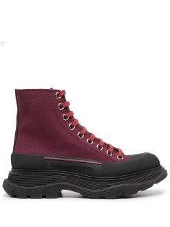 Alexander McQueen lug sole lace-up boots