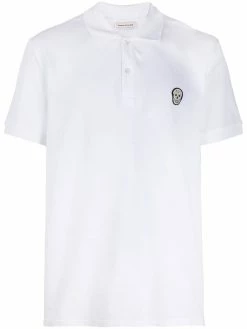 Alexander McQueen appliqued polo shirt