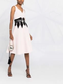 Alexander McQueen patterned intarsia sleeveless dress