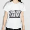 Alexander McQueen bustier-print crew-neck T-shirt