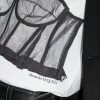 Alexander McQueen bustier-print crew-neck T-shirt