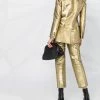 Alexander McQueen metallic-effect tailored blazer