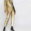Alexander McQueen metallic-effect tailored blazer