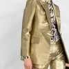 Alexander McQueen metallic-effect tailored blazer