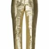 Alexander McQueen metallic-effect straight-leg trousers