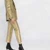 Alexander McQueen metallic-effect straight-leg trousers