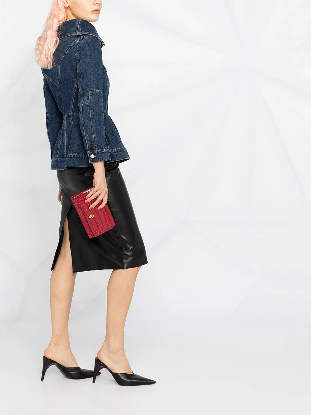 Alexander McQueen Wide collar denim jacket 6 Alexander McQueen wide-collar denim jacket