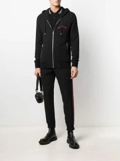 Alexander McQueen embroidered logo zip-up hoodie