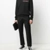 Alexander McQueen Selvedge logo-tape crew neck sweatshirt