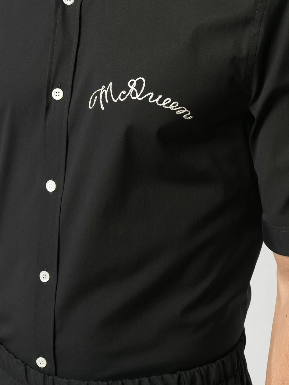 Alexander McQueen Logo embroidered button down shirt 5 Alexander McQueen logo-embroidered button-down shirt