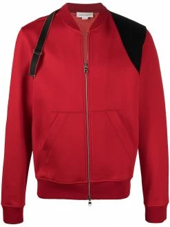 Alexander McQueen harness strap bomber jacket