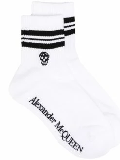 Alexander McQueen skull logo-print socks
